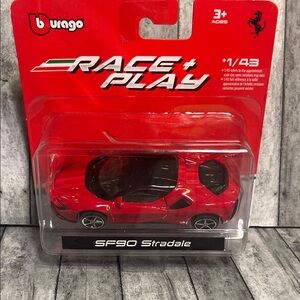 Red SF90 Stradale Race & Play Toy Car